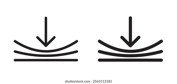 Elastic icons in black line and filled versions