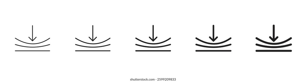 Elastic icons in black outline, solid and colored style