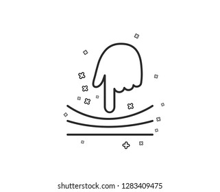 Elastic line icon. Resilience material sign. Geometric shapes. Random cross elements. Linear Elastic icon design. Vector