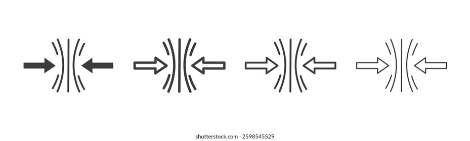 Elastic line icon vector illustration set.