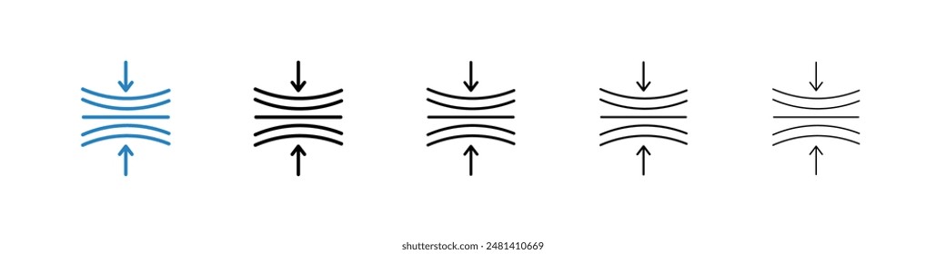 Elastische Liner Icon Vektorgrafik Set.