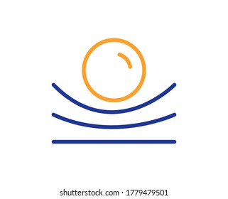 Elastic Material Line Icon. Resilience Or Flexibility Sign. Flexible Pressure Symbol. Colorful Thin Line Outline Concept. Linear Style Elastic Material Icon. Editable Stroke. Vector