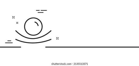Elastic material line icon. Resilience or flexibility sign. Flexible pressure symbol. Minimal line illustration background. Elastic material line icon pattern banner. Vector