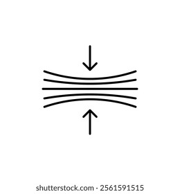 Elastic material line icon. vector flat black trendy style illustration for web and app..eps