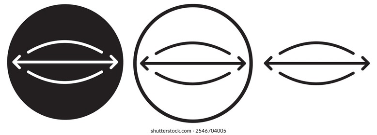 sinal de vetor de material elástico, ilustração do ícone de resiliência em um fundo branco