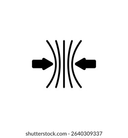 elastic material vector sign, resilience icon illustration on a white background