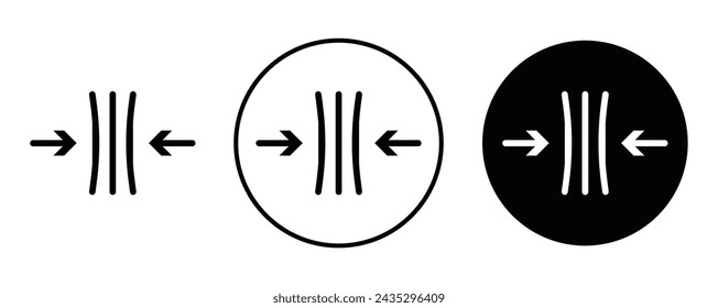Elastic outline icon collection or set. Elastic Thin vector line art