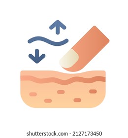 elastic skin epidermis dermatology single isolated icon with smooth style