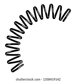 Elastic spring icon. Simple illustration of elastic spring vector icon for web design isolated on white background