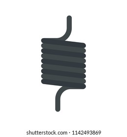 Elastic spring wire icon. Flat illustration of elastic spring wire vector icon for web isolated on white