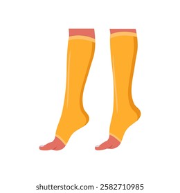 Elastic, Stockings, Disability Vector Illustration Isolated