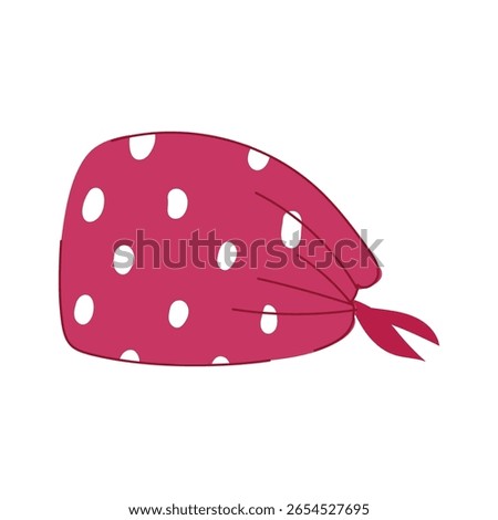 elastic surgical cap cartoon. tieback bouffant, unisex breathable, lightweight adjustable elastic surgical cap sign. isolated symbol vector illustration