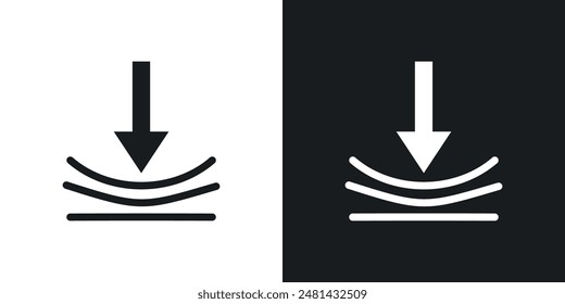 Icono de Vector elástico en color negro.