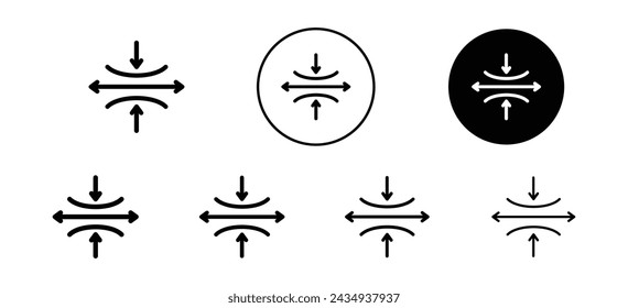 Elastic vector icon set collection. Elastic Outline flat Icon.