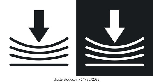  Elastic vector icon set in solid style.