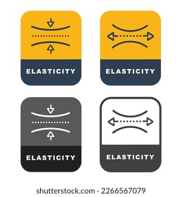 Elasticity icon, vector, sticker, sign.