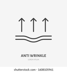 Elasticity line icon, vector pictogram of elastic material. Skincare illustration, anti wrinkle, facelift sign for cosmetics packaging. - Shutterstock ID 1608105961