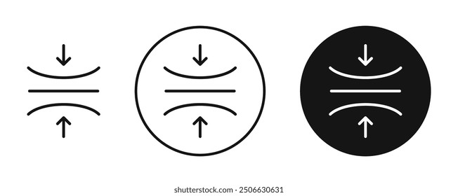 Elasticity vector icon in black and blue colors