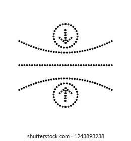 Elasticity. Vector sign, white background.