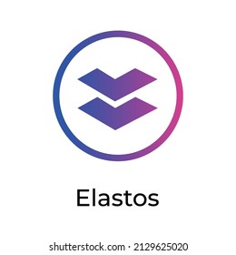 Elastos Cryptocurrency coin icon. ELA coin symbol. Cryptocurrency vector icon. Flat Vector illustration - Vector