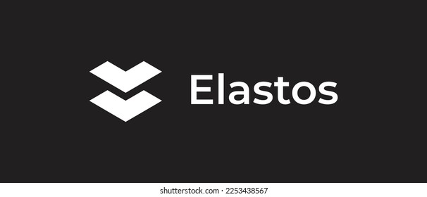 Elastos cryptocurrency ELA Coin , Cryptocurrency logo on isolated background with text.