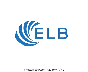 Diseño del logo de la carta ELB sobre fondo blanco. El concepto del logotipo de la letra de círculo creativa de ELB. Diseño de letras ELB.
