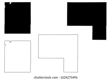 Elbert and Bent County, Colorado (U.S. county, United States of America,USA, U.S., US) map vector illustration, scribble sketch Elbert and Bent map
