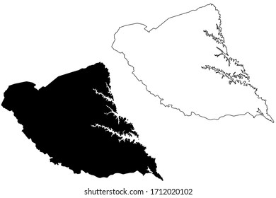 Elbert County, Georgia (U.S. county, United States of America,USA, U.S., US) map vector illustration, scribble sketch Elbert map