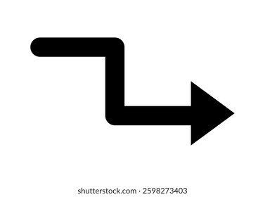 Elbow Arrow Right Turn Direction Symbol