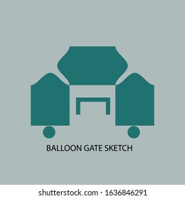 Elbow Balloon gate sketch vector