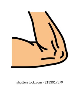 elbow body color icon vector. elbow body sign. isolated symbol illustration