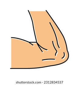 elbow body color icon vector. elbow body sign. isolated symbol illustration