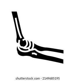 elbow bone glyph icon vector. elbow bone sign. isolated contour symbol black illustration