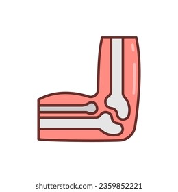 Elbow Bone icon in vector. Illustration