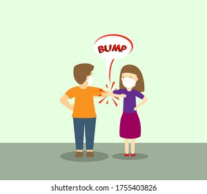Elbow bump instead of handshake