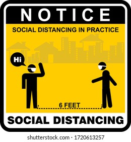  ELBOW BUMPING GREETING, SOCIAL DISTANCING, poster vector