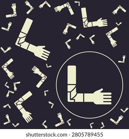 Elbow Guards trendy vector illustration in flat style ravishing background.eps