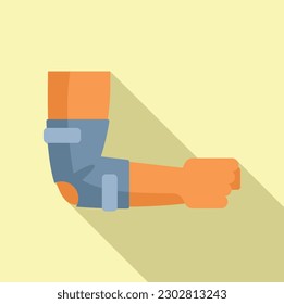Elbow injury icon flat vector. Joint pain. Doctor inflammation