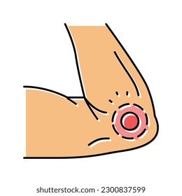 elbow pain body ache color icon vector. elbow pain body ache sign. isolated symbol illustration