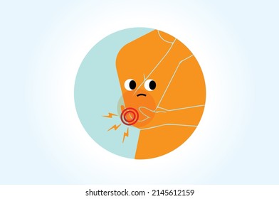 Elbow Pain icon vector design