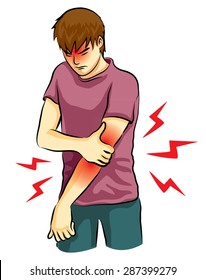 elbow pain vector