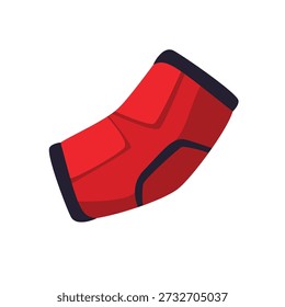 Elbow protection pad vector illustration, elbow guard sleeve icon vector, sports protective gear vector image, athletic elbow support clip art
