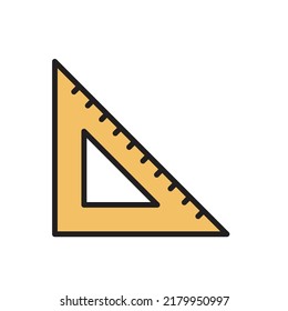 Ilustración del vector de iconos de la regla de codo