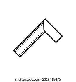 Elbow ruler icon vector stock illustration design template.