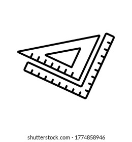Elbow ruler line icon vector