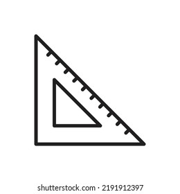Elbow Ruler Outline Icon Vektorgrafik