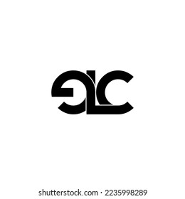 diseño inicial del logotipo del monograma de la etiqueta elc
