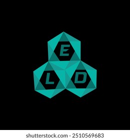ELD creative minimalist letter logo. ELD unique vector initials alphabet letter logo design
