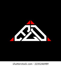 ELD letter logo creative design with vector graphic, ELD simple and modern logo in round triangle shape.