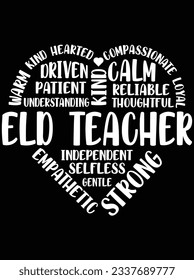 
ELD teacher definition vector art design, eps file. design file for t-shirt. SVG, EPS cuttable design file